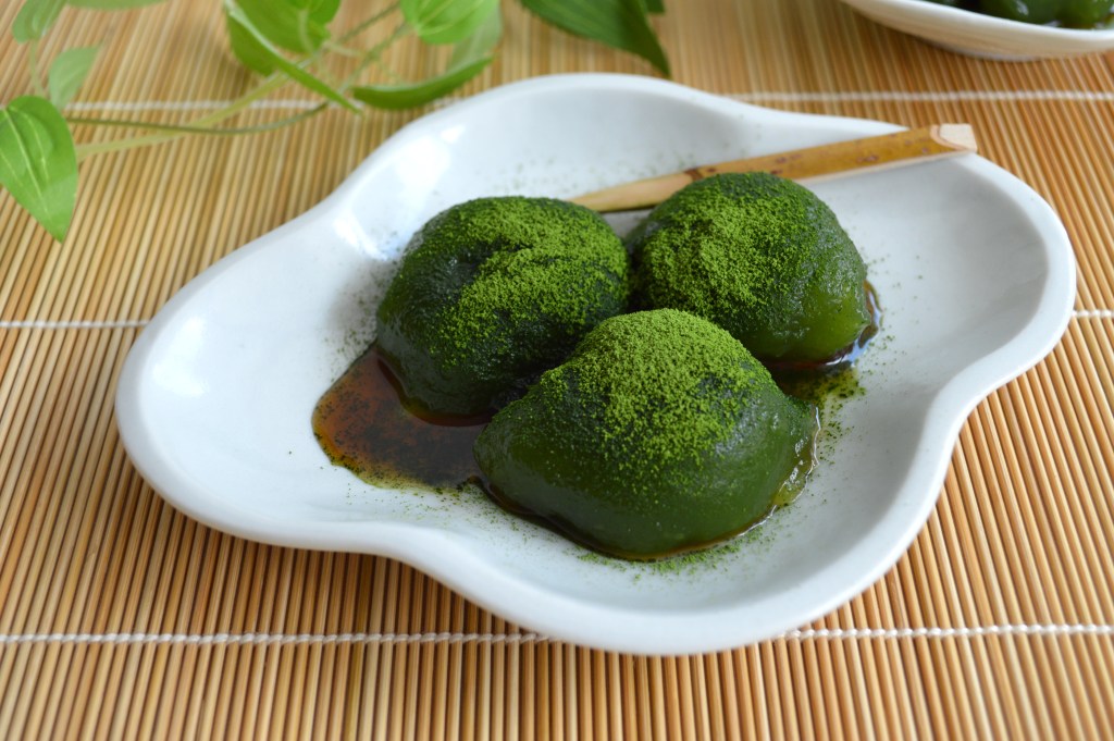 「片栗粉で☆抹茶わらび餅風」の画像です。