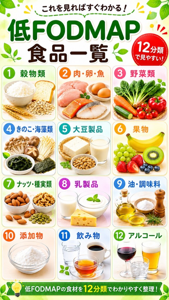 低フォドマップ食 一覧